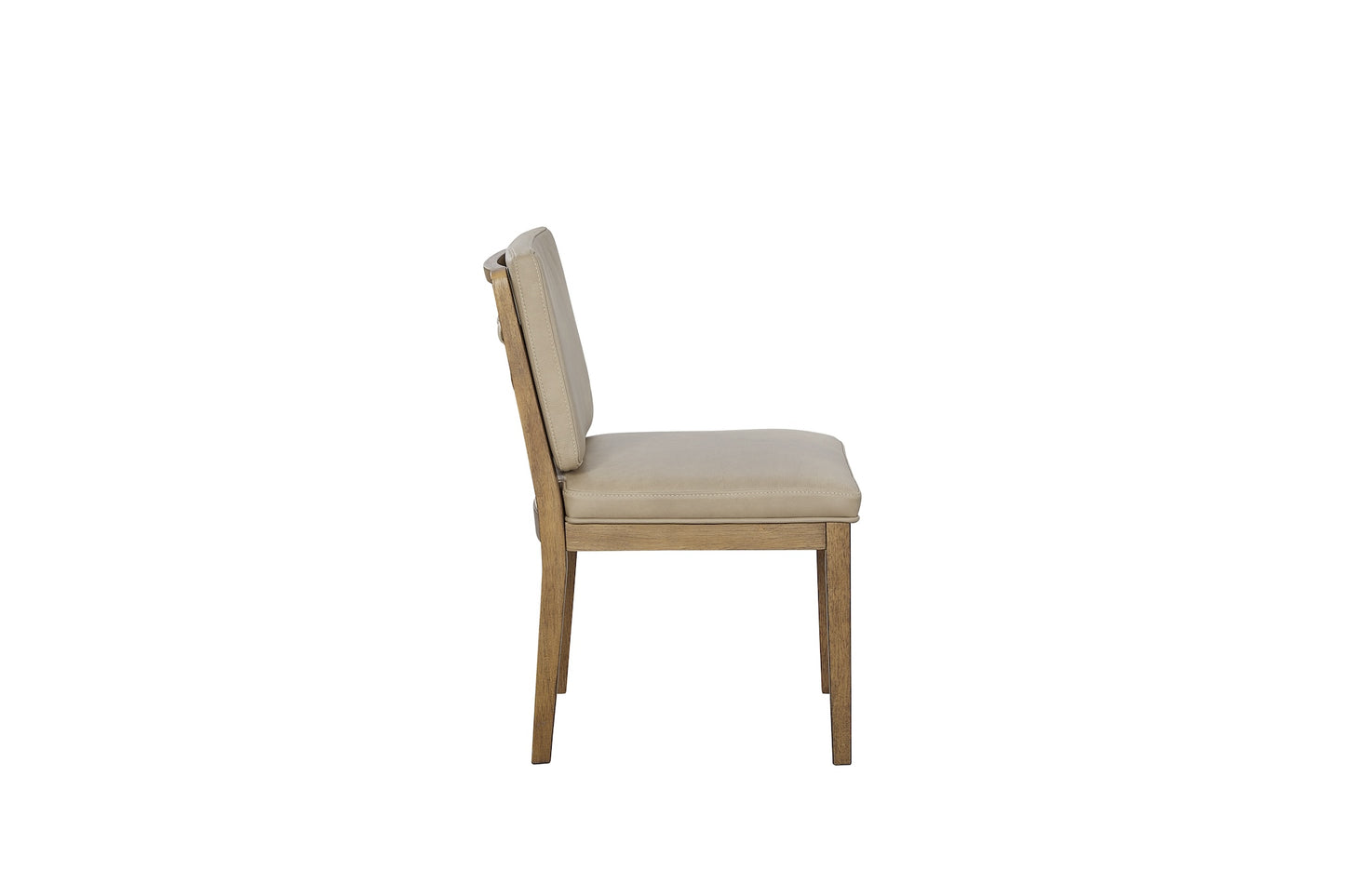 Latte & Leather Soft Back Chair