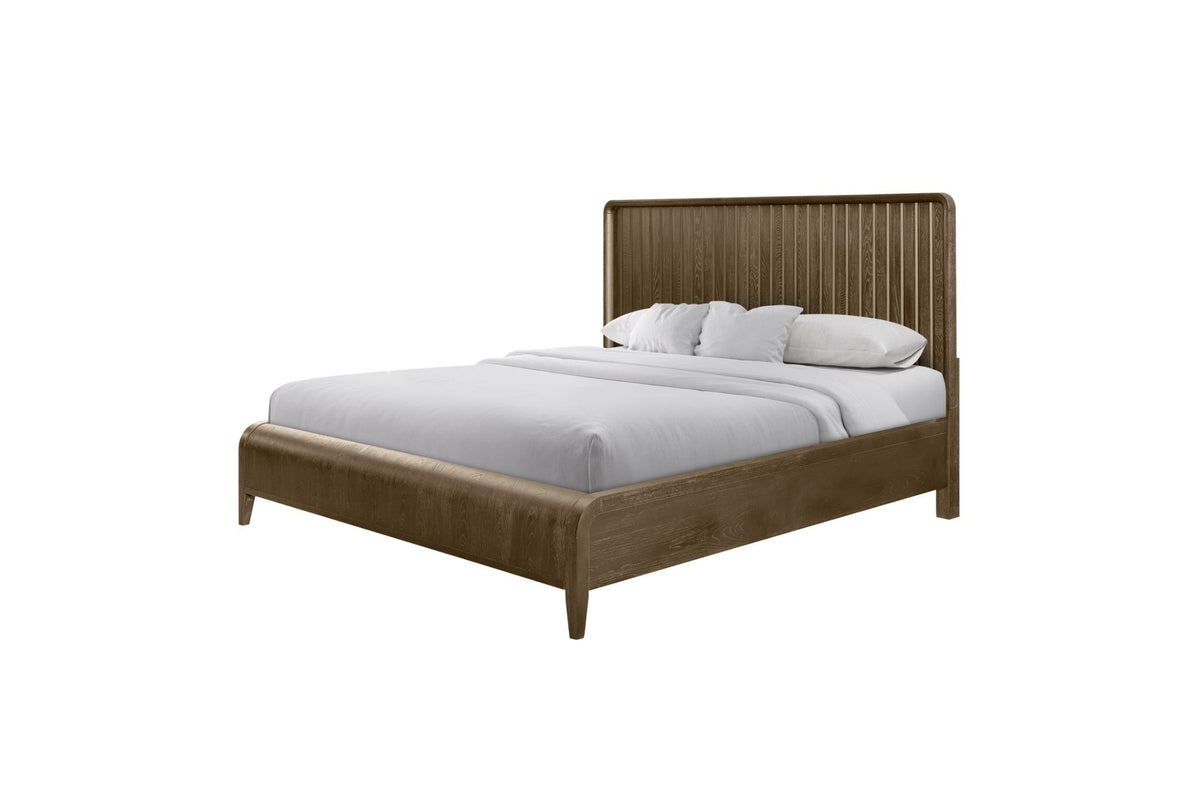 Latte Waterfall Panel Bed