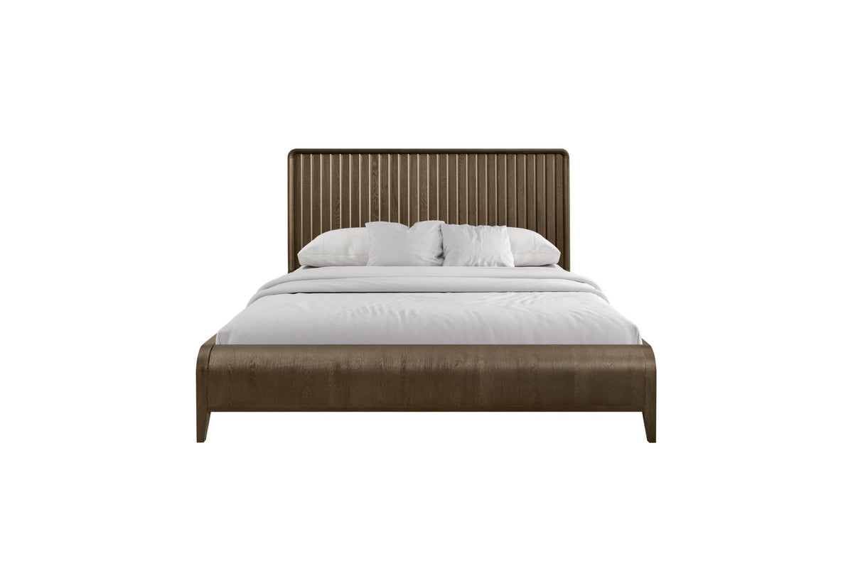 Latte Waterfall Panel Bed