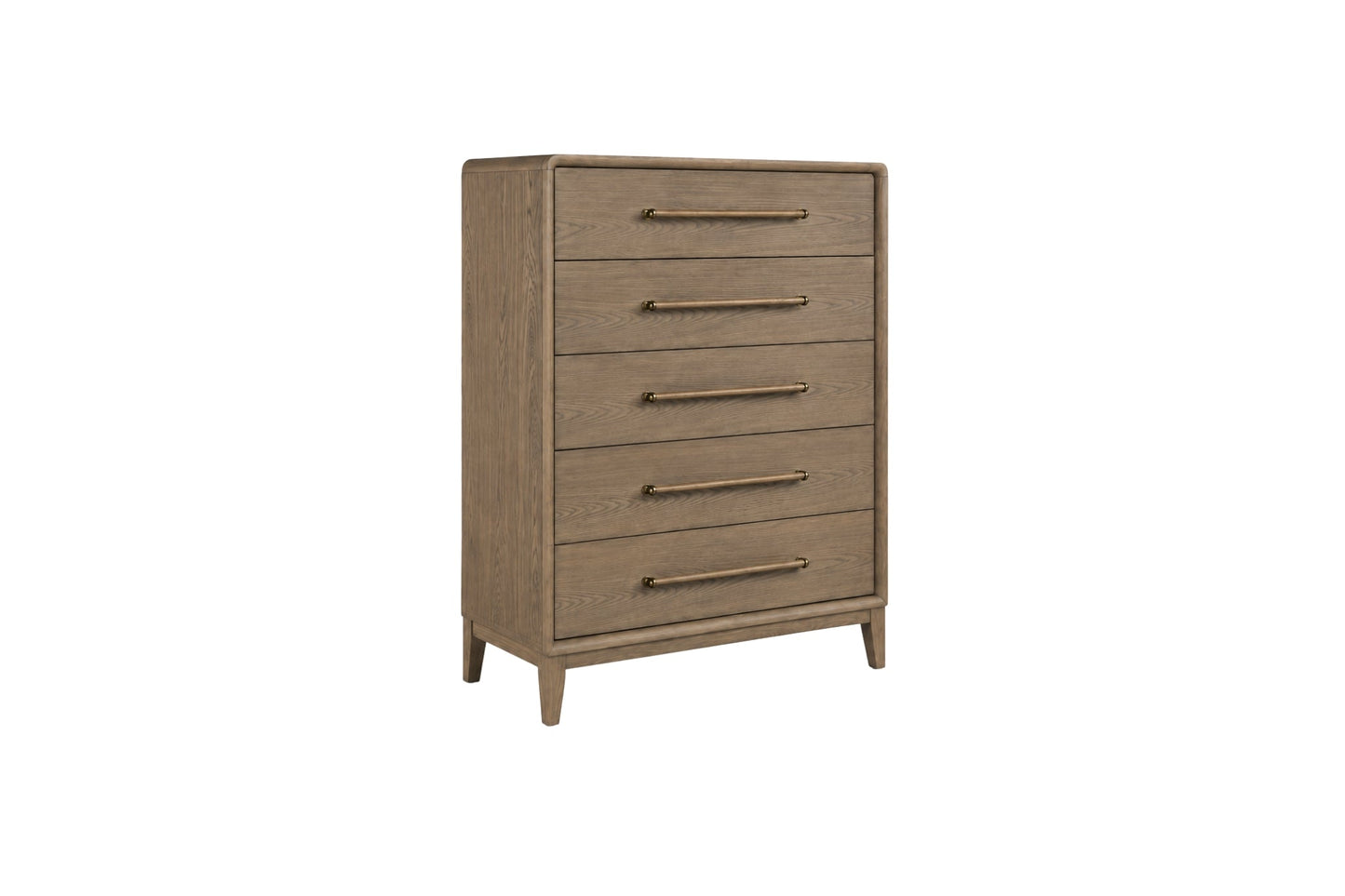 Latte 5-Drawer Chest with Bar Pulls