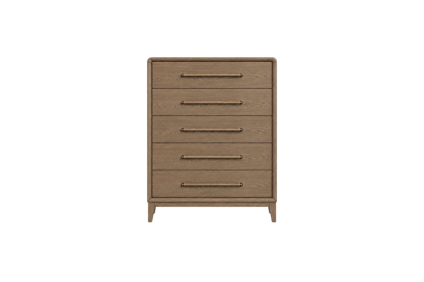 Latte 5-Drawer Chest with Bar Pulls